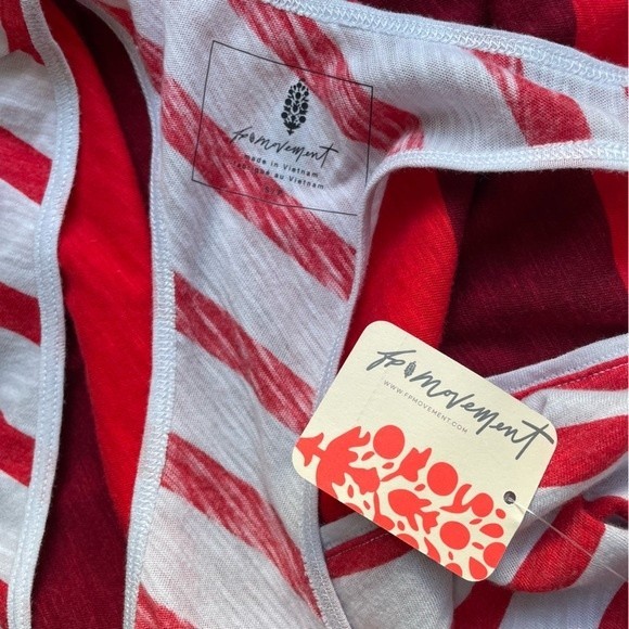 Free People Keep Rolling Racerback Tank Watermelon Wedge Combo Womens Size Small - Picture 10 of 15